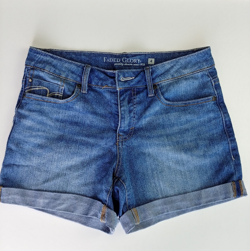 Faded Glory Cuffed Jean Shorts